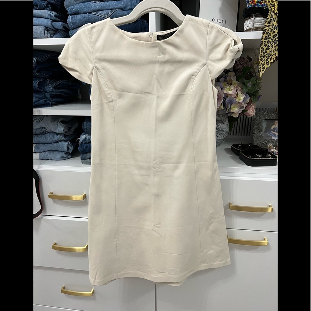 ZARA WHITE FAUX LEATHER DRESS